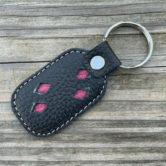 Accessories - Black Leather Keychain Handmade Keys Holder Keyrings New